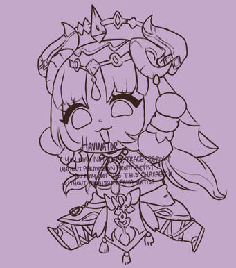 EXAMPLE ONLY: CHIBIS WILL BE IN COLOR