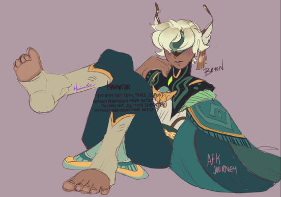 Full Body, Messy Sketch + Basic Color